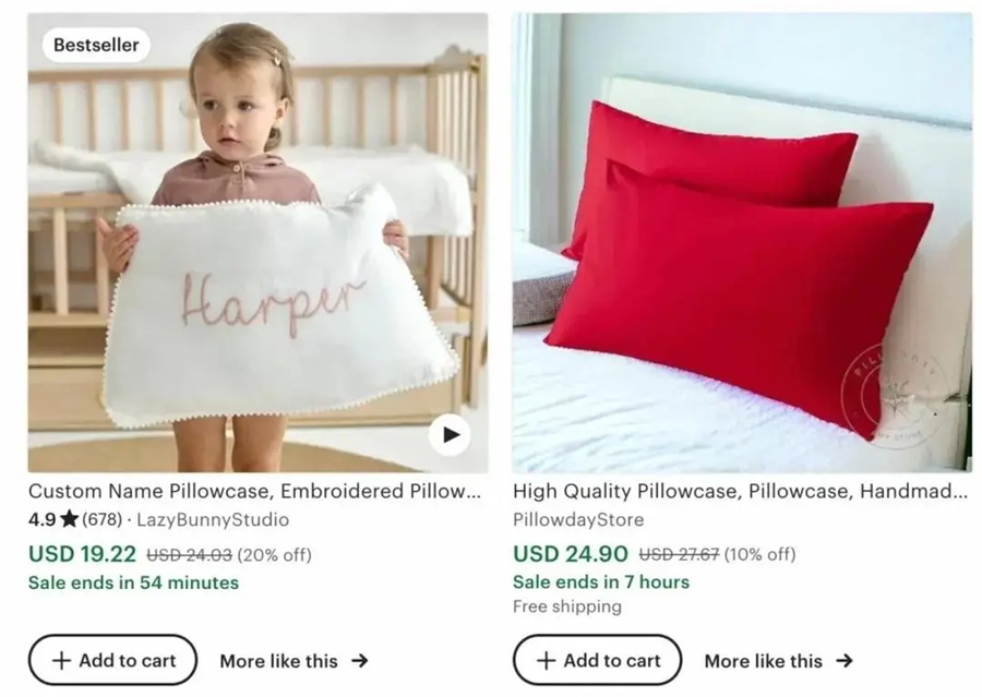 Etsy跨境平臺pod定制枕套