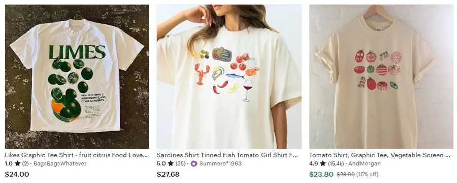 2025定制T恤設(shè)計方向之美食