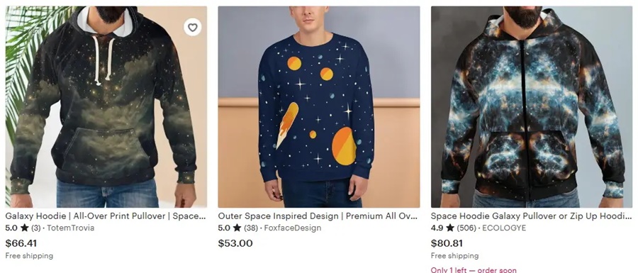 定制衛(wèi)衣全幅印花的設(shè)計(jì)元素推薦之太空奇遇