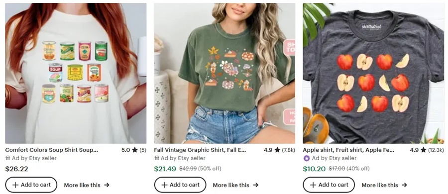 跨境選品思路，秋冬T恤設(shè)計(jì)元素推薦之秋季美食